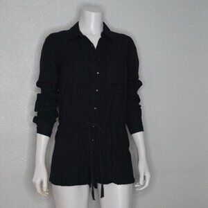 Style Envy Black Long Sleeve Romper Size XS